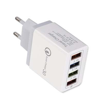 Cargador USB Quick Charge 3.0 4 Adaptador de teléfono para tableta Cargador de pared portátil Cargador rápido para móvil